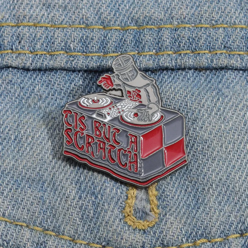 Movie Game Tis But A Scratch Enamel Pins Custom Punk Retro Brooches Lapel Badges Hat Backpack Clothes Pin Wholesale Jewelry Gift