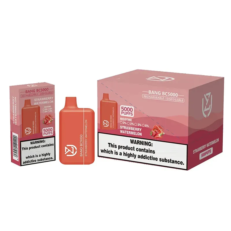UZY Bang Box BC5000 E-Zigaretten, 5000 Puffs, Netzspule, wiederaufladbar, Einweg-Vape-Verdampfer, 12 ml vorgefüllte Pod-Kartuschen, 12 Geschmacksrichtungen, Puff 5K Vaper