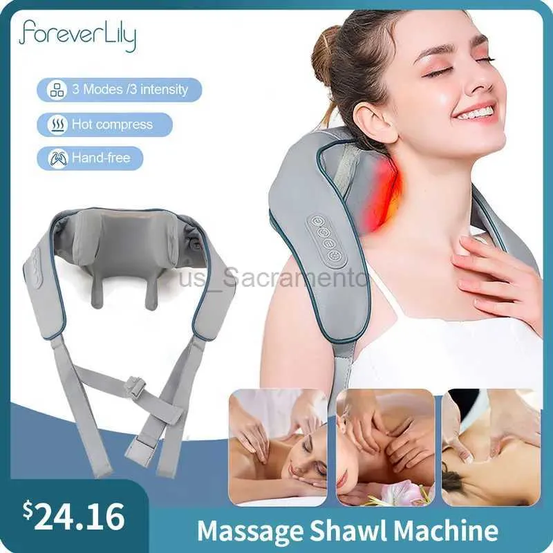 Oreillers de massage pour le cou, châle de Massage intelligent, appareil de massage du cou et du dos, relaxant, soulagement de la douleur musculaire, épaule, jambe, pétrissage du corps, oreiller de Massage 240323