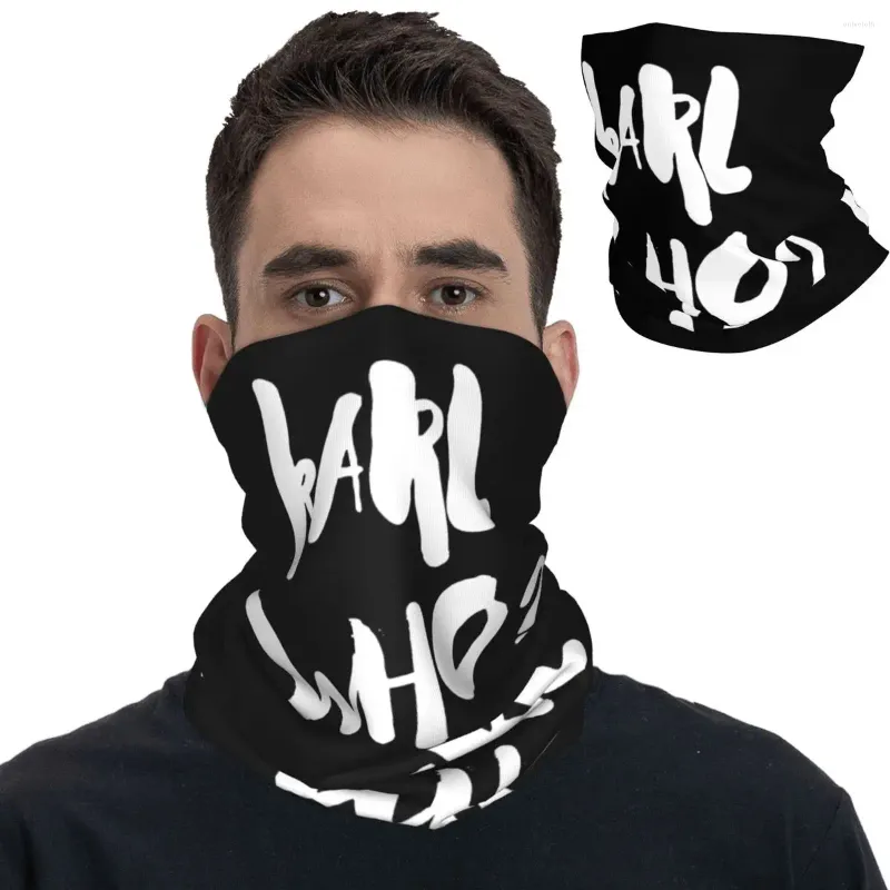 Scarves Karl Who Slogan Bandana Neck Cover Printed Mask Scarf Warm Cycling For Men Women Adult Winter