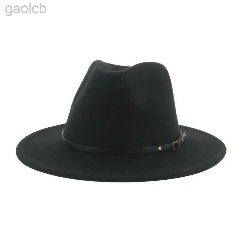 Chapeaux à large bord seau chapeaux hiver femmes Chapeau Fedoras robe de luxe à large bord formel mariage Jazz Chapeau Fedoras Chapeau Femme 24323