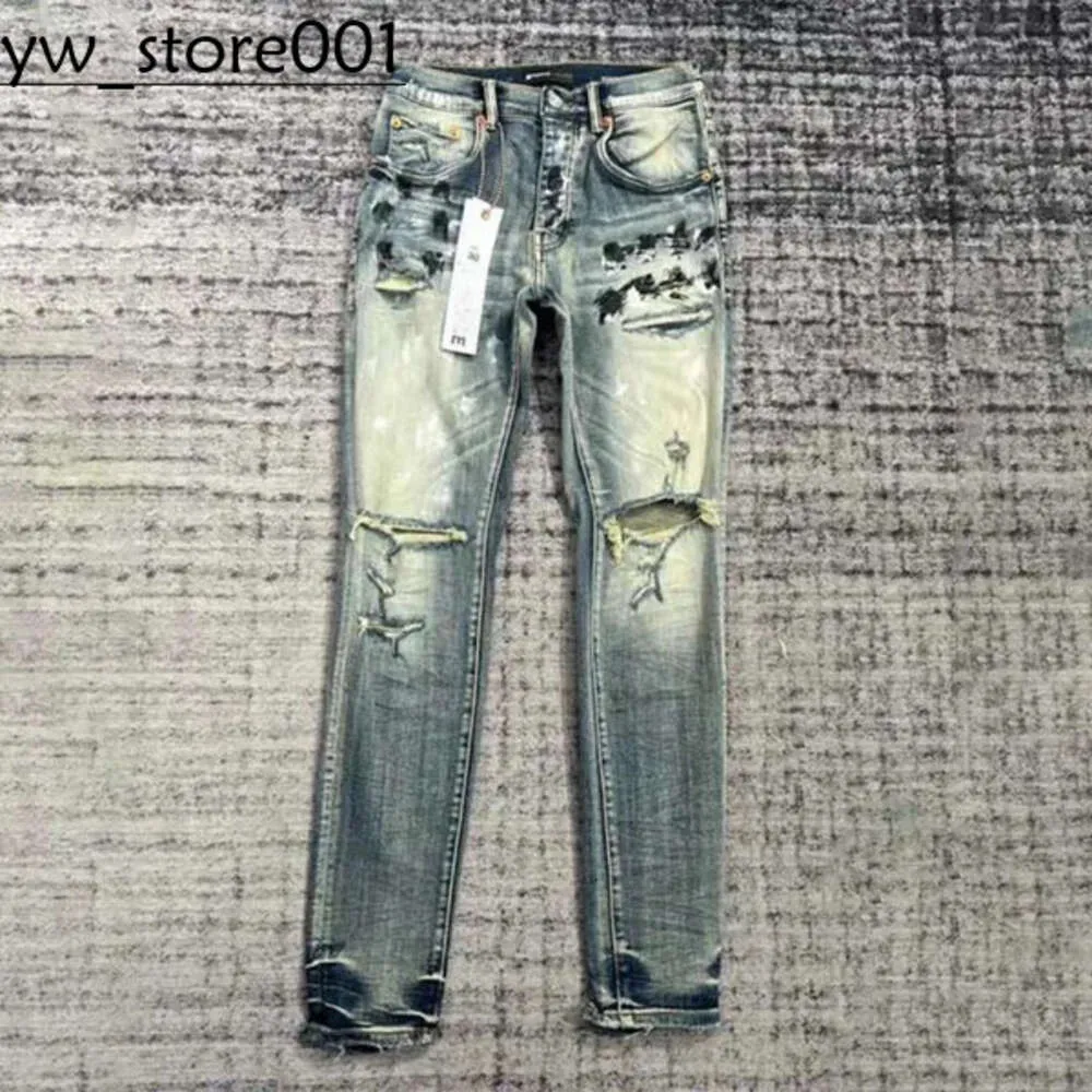 Lila Jeans Designer Herren Jeans Hochwertige Luxusmarke Lila Jeans Designer Vintage Street Trendy Straight Hosen Motocycle Casual Purple Jeans Kinder 2078