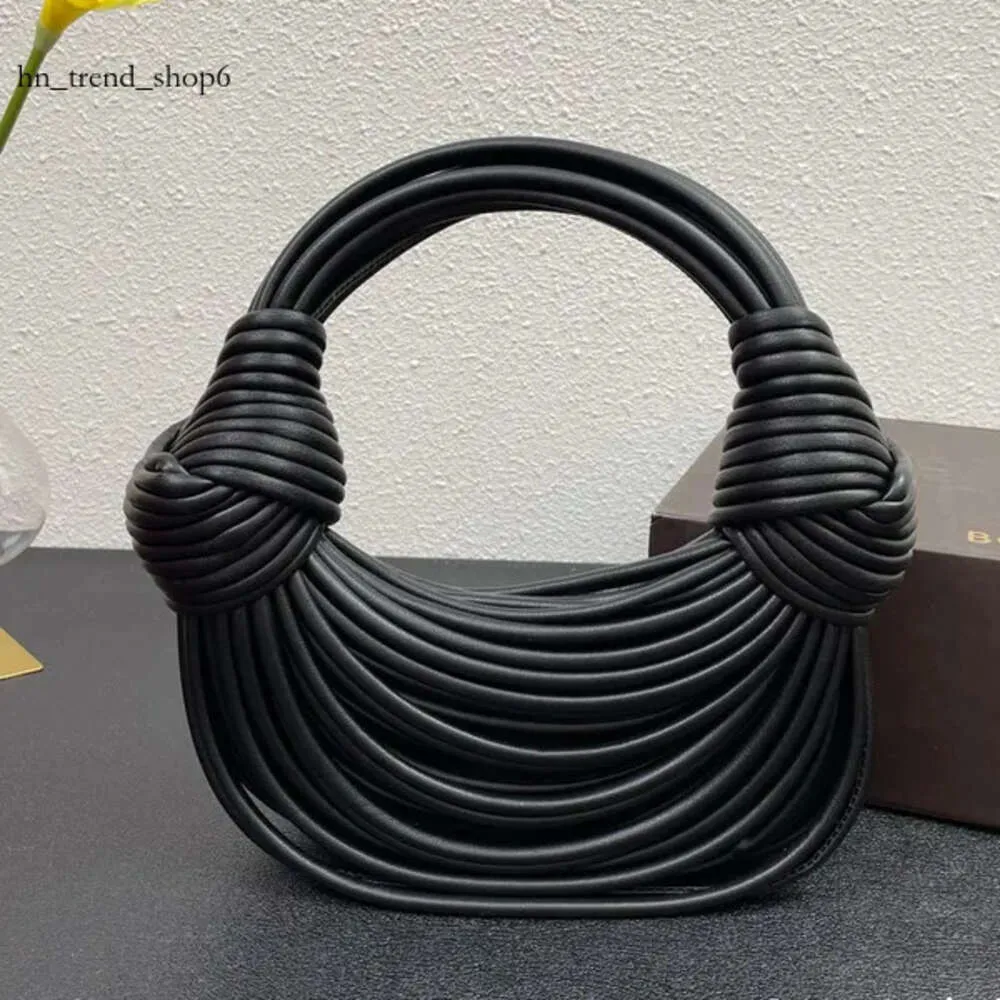 Borse da sera Borsa tubolare in pelle Jodie con manico superiore Pochette con chiusura a zip con doppio nodo Borsa da donna con borsa annodata Portafoglio Lady Single 116