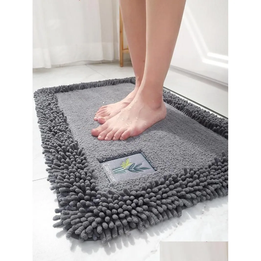 Tapijten Badkamer Antislipmat Deur Entree Tapijt Huishouden Vloer Toilet Waterdruppel Levering Huis Tuin Textiel Otgkt