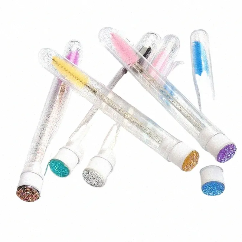 tubo de escova de sobrancelha reutilizável Crystal MakeUp Brushes Eyel Extensi substituível Mascara Wands ferramentas l1Kv #