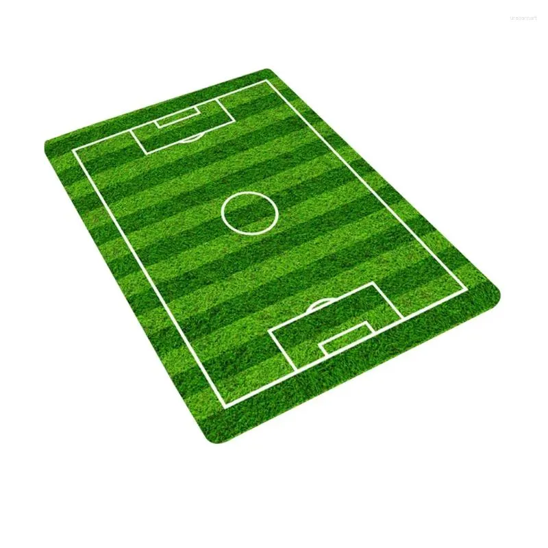 カーペットアンチスリップラグフットボールフィールドベッドルームホームデコレーションバスルームマットソフトカーペット印刷キッドプレイリビングルームフロアフランネル