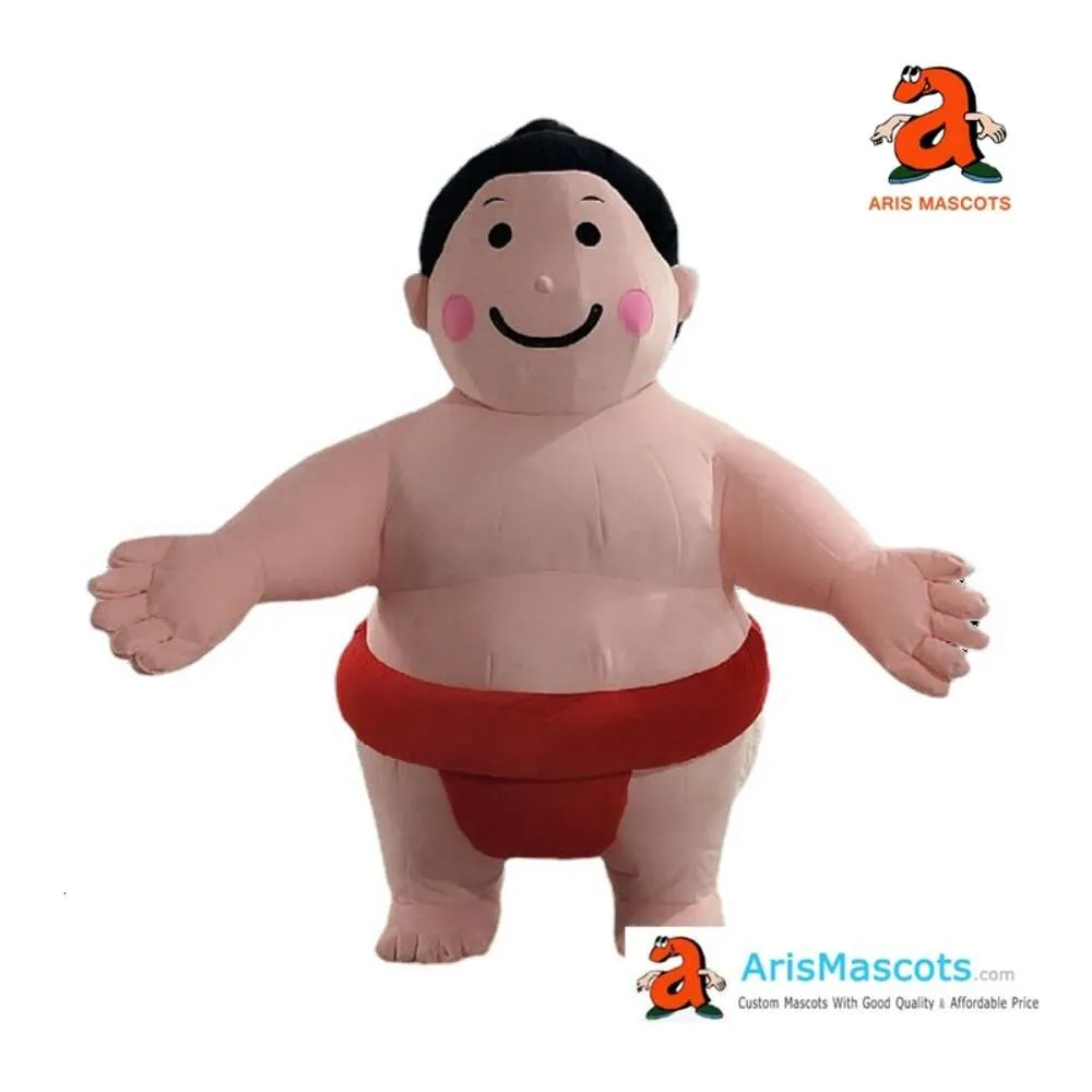 Mascot Costumes 2m Iatable Japanese Sumo Costume Adult Full Fancy Dress Mascot Suit Stage Wear Funny Dancing Outfit Halloween Party