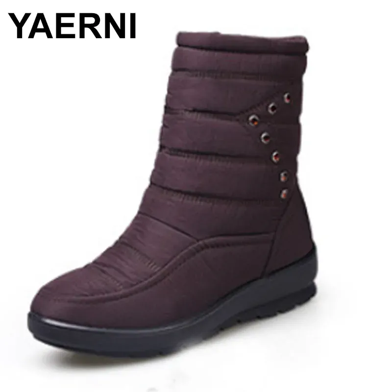 Boots Women Boots Warm Shoes Winter Boots Plush Ankle Botas Ladies Waterproof Snow Boots Shoes Wedges Botas Women Booties Plus Size