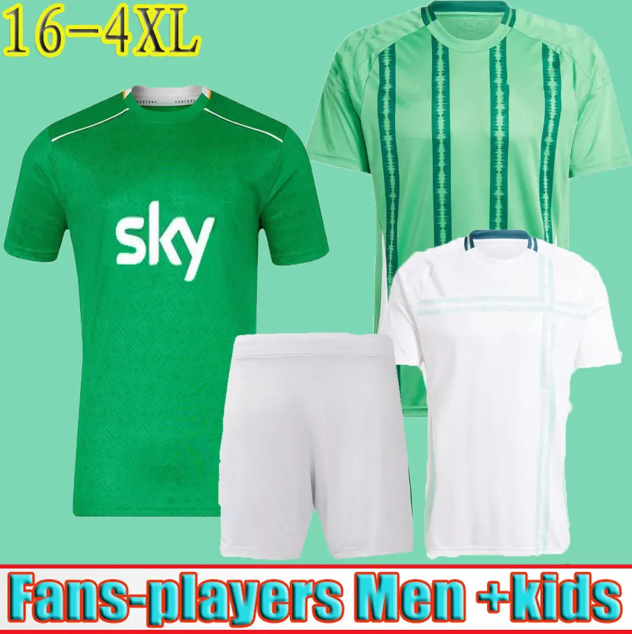 Irlanda do Norte 2024 Jersey de futebol da Copa da Copa da Euro Nova 2025 Seleção Nacional 24 25 Camisa de futebol Homens Kit Kit Kit Set Green Away Away Men's Uniform Charles Thompson
