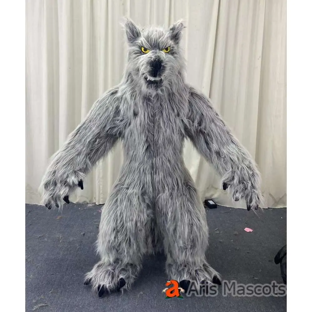 Costume Da Mascotte Di Volpe Di Cane Husky Di Pelo Lungo Costume Da Mascotte Di Volpe Di Cane Husky Di Pelo Lungo
