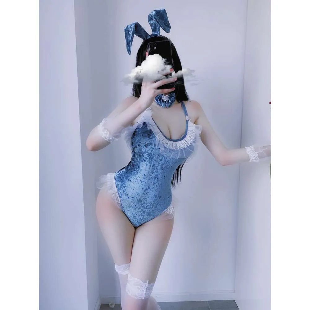 Large Size M Plus Fat Fun Underwear Women's Velvet Rabbit Girl Uniform One Piece Role Playing Temptation Set 146740