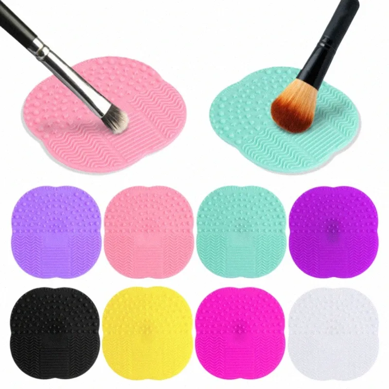 Make-up Kwasten Cleaner 1 Stuks Silice Pad Mat Cosmetische Wenkbrauw Borstel Cleaning Tools Make-Up Borstel Scrubber Board Cleaner Gereedschap W8np #