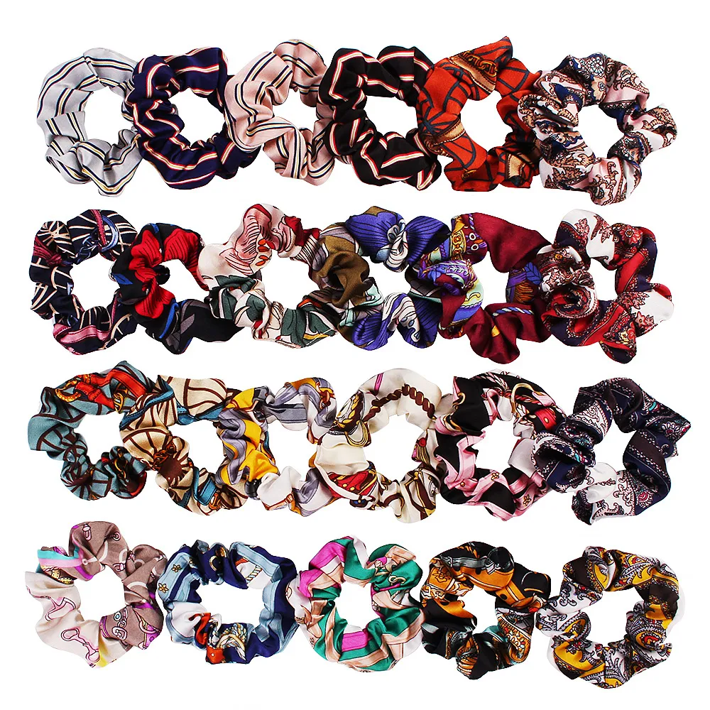 10cm satén moda seda Scrunchies elásticos lazos para el cabello mujeres niñas flor gran coleta titular bandas para el cabello cuerda accesorios para el cabello 3054