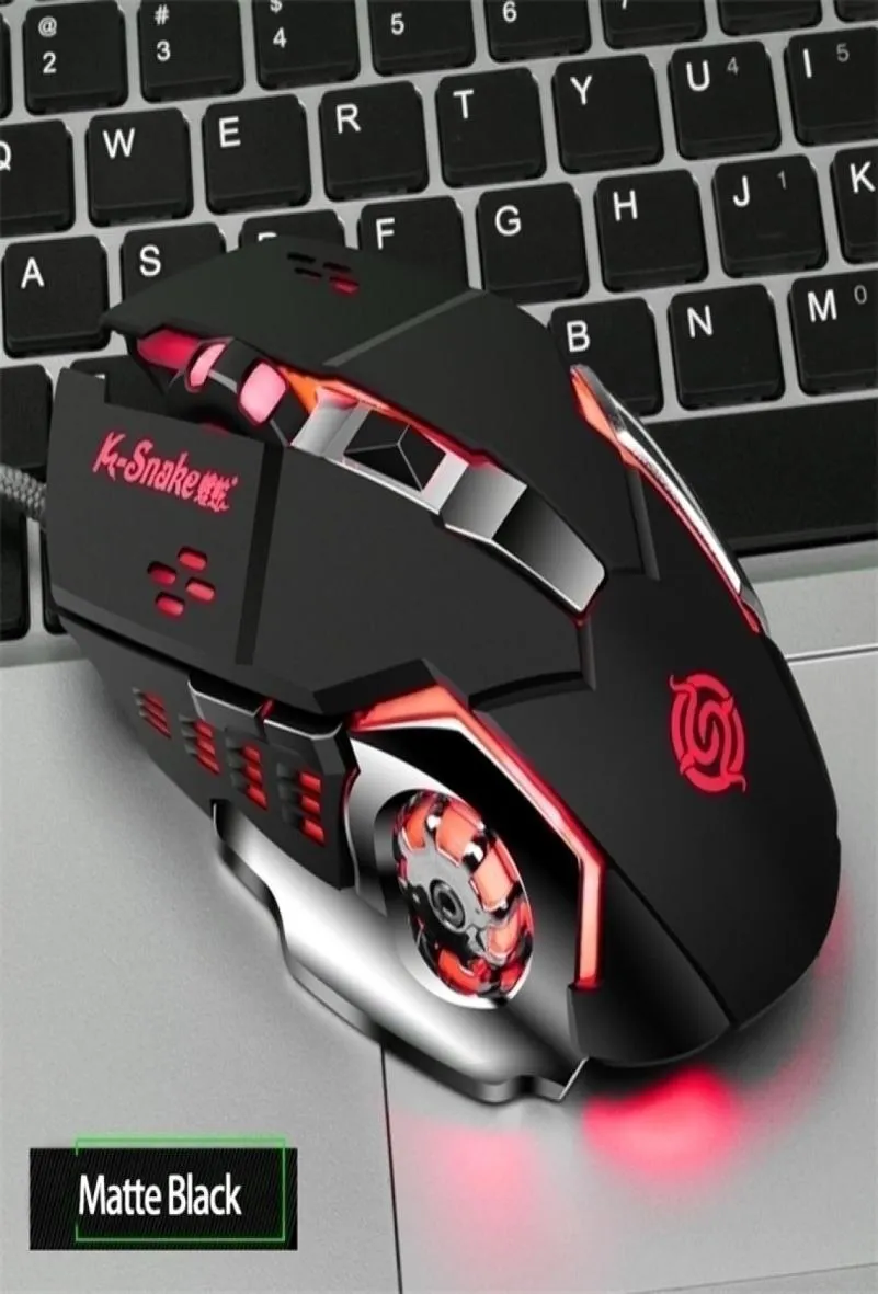 Souris USB filaire souris de jeu 3200DPI réglable 6 boutons LED rétro-éclairé Gamer pour ordinateur de bureau ordinateur portable accessoires Mause 2210115775142