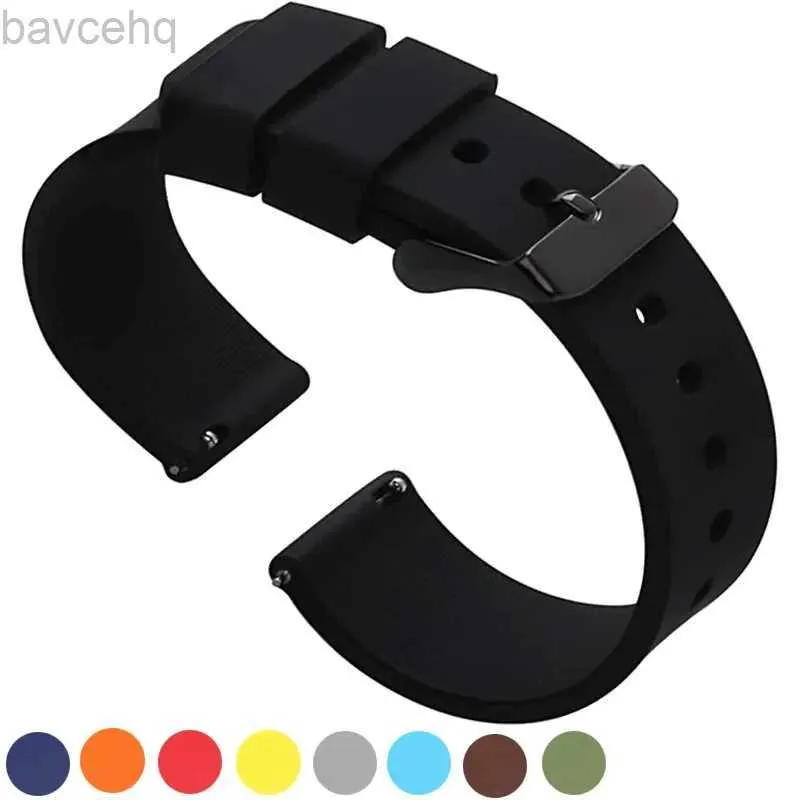 Watch Bands Silicone strap 14/16/18/19/20/22/24mm soft quick release rubber strap intelligent strap 20mm strap 24323