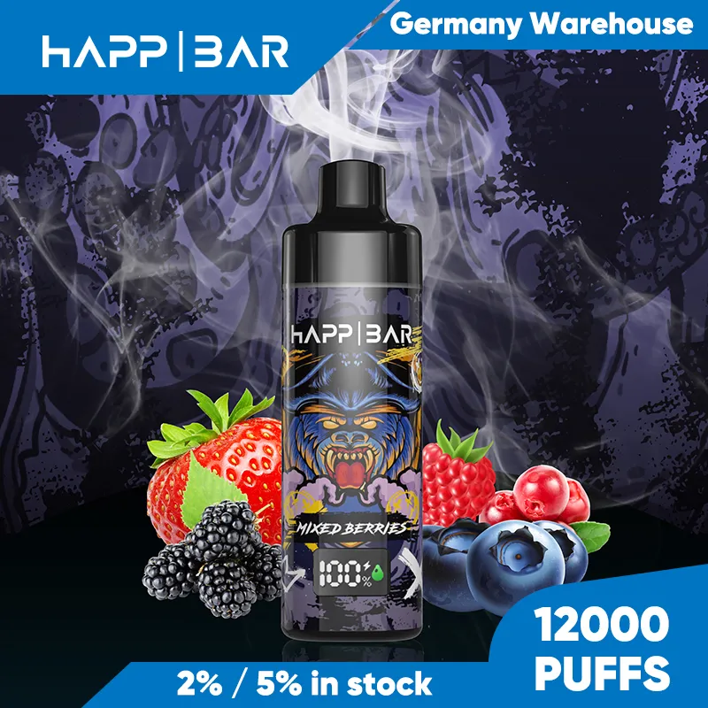 12000 Puffs Electronic Cigarette Big Puffs 20ml Liquid Disposable Vape 2% 5% NIC Salt Vape Germany Warehouse 10 Flavors