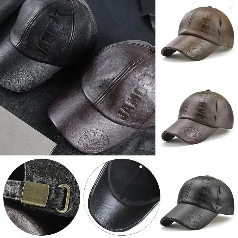 Ball Caps Letter Printing Leather Baseball Adjustable Outdoor Sports Hip Hop Thermal Hats Autumn Winter Snapback Men Women