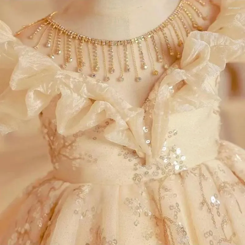 Vestidos De Nina Jill Wish Lujo Arabe Vestido Beige Rebordear Dubai Bebe Ninos Princesa Cumpleanos Fiesta De Boda Ropa Para Ninos 2024 J202 De 82 43 DHgate