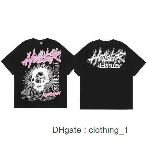 Hellstar Gömlek Erkek Tişörtleri Kısa Kollu Tee Erkek Kadın Yüksek Kaliteli Sokak Giyim Hip Hop Moda Tişört Cehennem Yıldız Kısa Cu1s Pidl