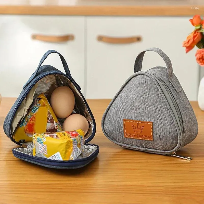 Geschirr Dreieckige Isolierte Mittagessen Tasche Verdicken Thermische Kühler Bento Box Taschen Träger Tragbare Reise Picknick Lagerung Container