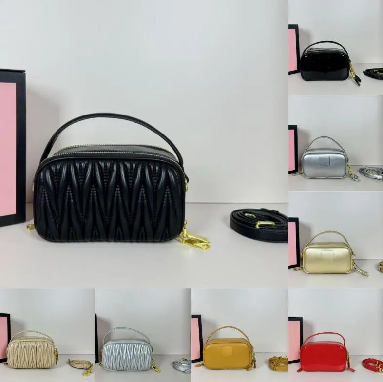 Designer arcadie lolita tas spiegelkwaliteit dameshoenkoppelingszakken kruislichaam echte lederen bakken handtassen zadel sling luxe miui ontwerper bowlingzakken