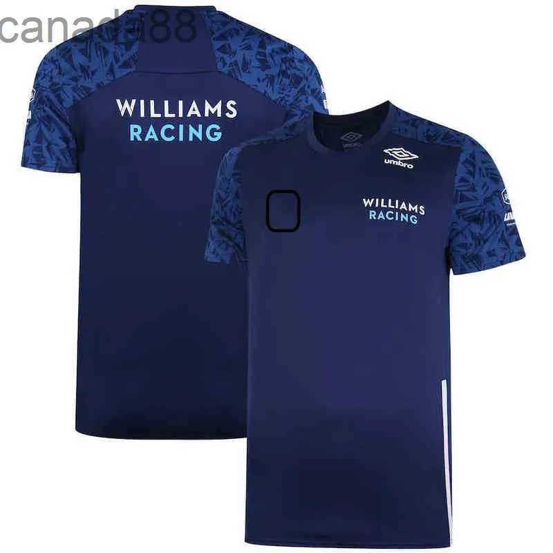 Mens Casual T-shirt F1 Williams Racing Team Training Jersey 3D Printing Officiell webbplats 100-5xl Formel KZ6L
