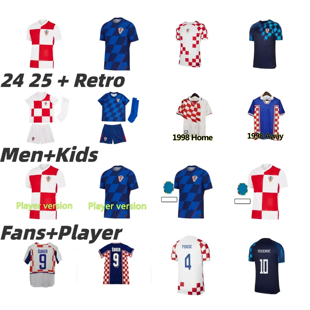 2024 2025 Croacia Modric Croatia Soccer Jerseys National Team Livaja Kramaric Perisic Kalinic 24 25 Croazia Football Shird Kovacic Nigerian Men Kids Kit Uniorm 4xl