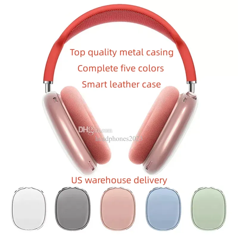 Voor AirPods Max Bluetooth-hoofdtelefoon Accessoires AirPod Max Hoofdtelefoon Draadloze oortelefoon Top Kwaliteit ANC Metal Shell Silicone Anti-Drop Beschermingskoffer