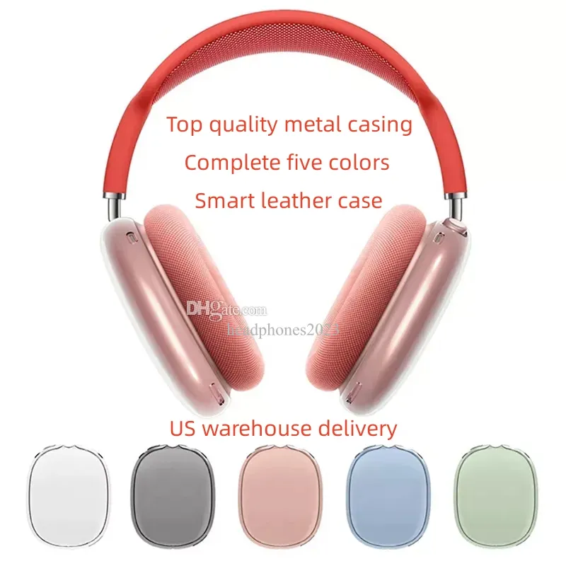 För AirPods Max Bluetooth-hörlurar Tillbehör AirPod Max hörlurar Trådlös hörlur Toppkvalitet ANC Metal Shell Silicone Anti-Drop Protective Case