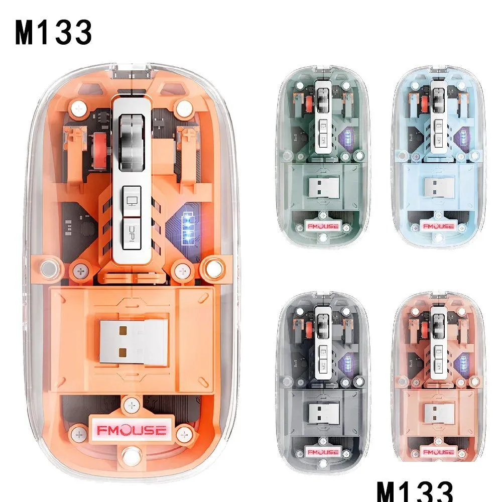 Мыши, 3 режима, прозрачная игровая мышь, 2,4G, беспроводная связь Bluetooth с RGB-подсветкой, перезаряжаемая для ПК, ноутбука, геймера, ноутбука, Прямая доставка C Otd7G