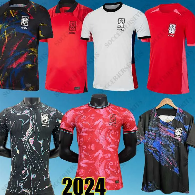 2024 Sydkorea Soccer Jerseys Men Kids Kit Women H M Son National Team Hwang Lee 22 23 24 Fan Player Version 2023 Football Shirt 2002 Retro Long Sleeve Training Un TPN9