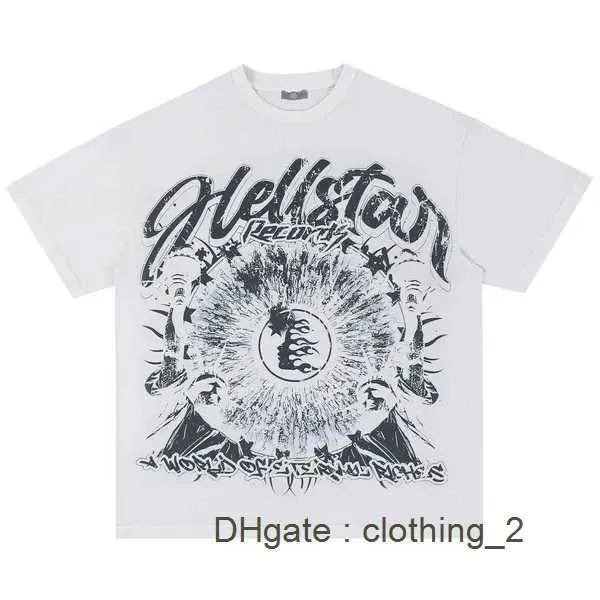 Designer Hellstar Shirts Short Shirt Mens Plus Tees Hellstar T Shirt Rapper Wash Gray Heavy Craft Unisex Sleeve Tshirts Tops High Street Retro Women T-shirt S-XXL 0FA9