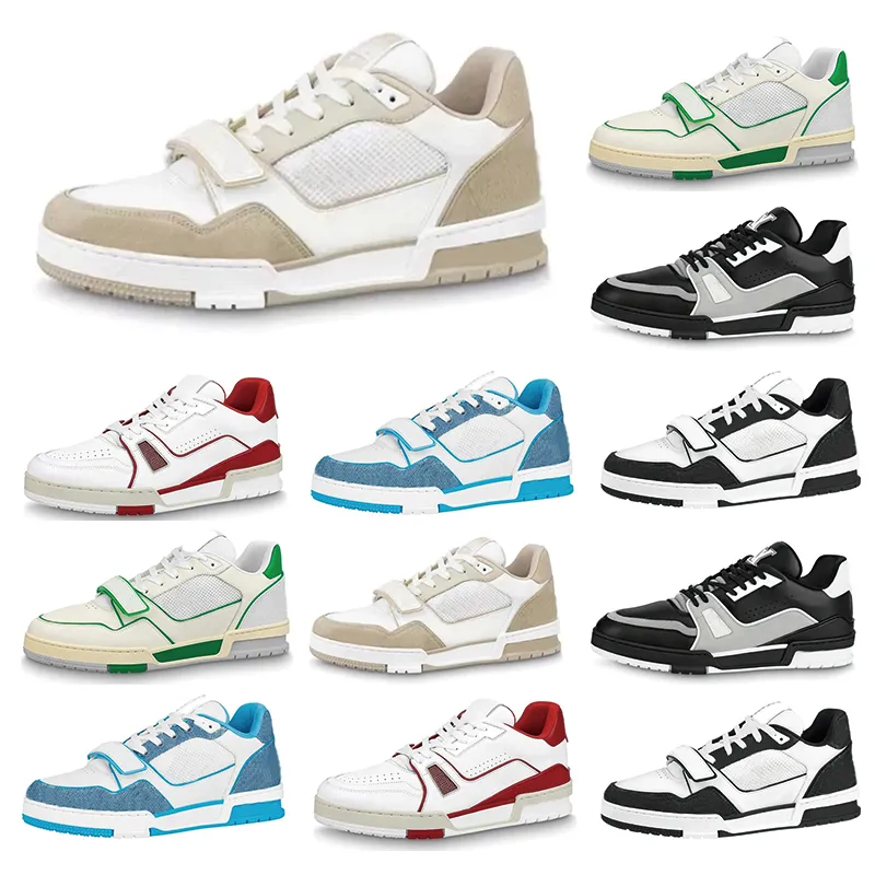 Chaussures de créateurs Blanc Noir Chaussures de course Bleu Vert Denim Rose Rouge Hommes Chaussures Casual Chaussures Femmes Baskets Plate-forme Basse Taille 36-45