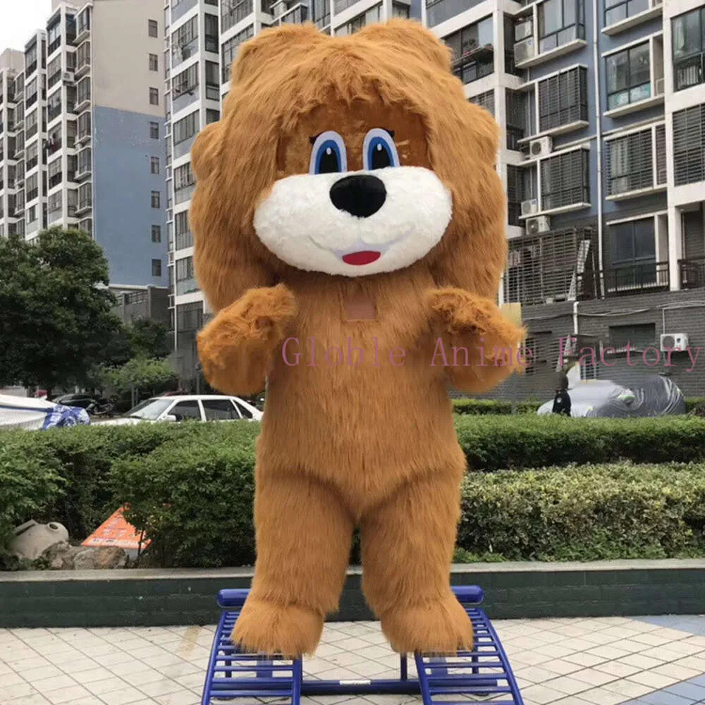 Maskotka kostiumów 3M duży gigantyczny iatable fur lion Costume dla dorosłych Pełne spacery maskotka rozrywka