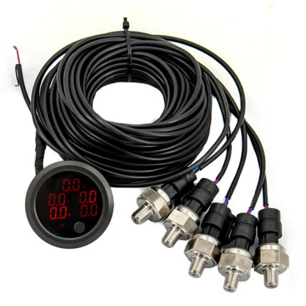 52 ملم Car Ultra Thin Air Suspension Pression Gauge Psi 2 '' Air Press Boost Air Ride Meter