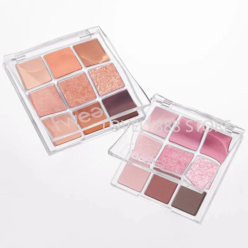 Corée Fwee 9 couleurs fard à paupières Palette maquillage quotidien mat nacré miroitant délicat longue durée imperméable cosmétiques 240318