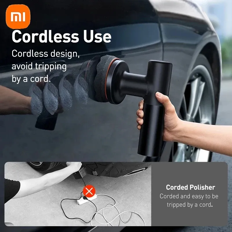 Contrôle Xiaomi Original polisseuse sans fil polisseuse outil vitesse réglable Auto épilation outils 3800 tr/min voiture Portable