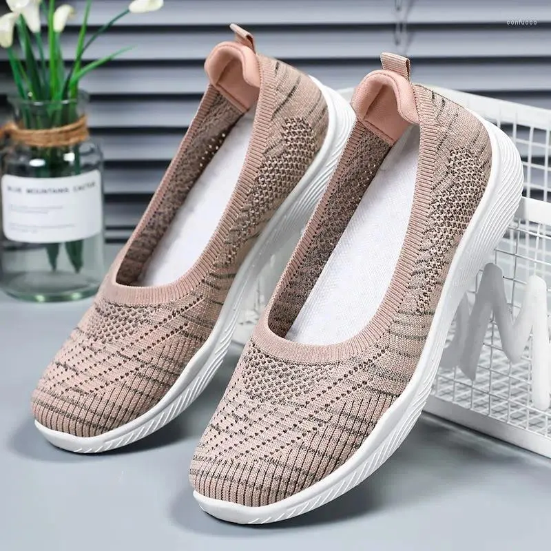 Chaussures décontractées mode femmes mocassins confortables et élégantes femmes respirant ballerines femme baskets pieds nus bateau