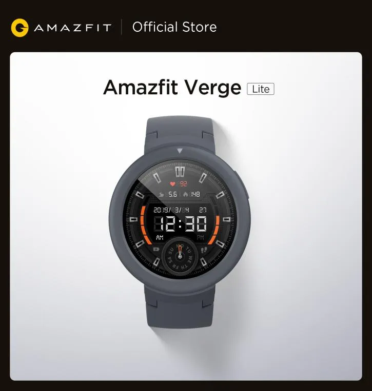 Wersja globalna Amazfit Verge Lite Smartwatch GPS GLONASS Long Battery Life Watch na Android iOS Phone6888935