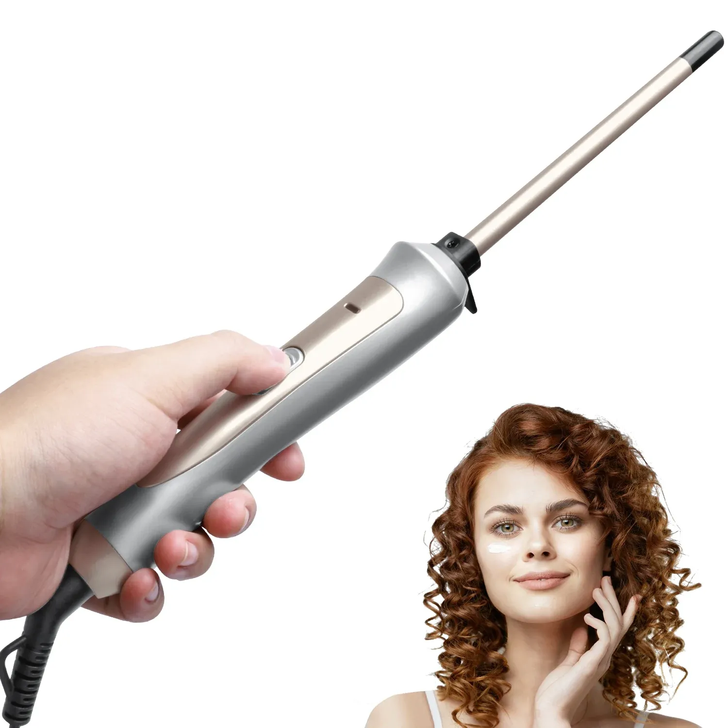 Straighteners 9mm Thin Hair Curler 3/8 Inch Small Curling Iron Professional Curling Wand Ceramic Small Tongs for Short and Long Hair