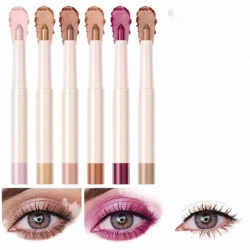 Sombra de ojos Stick Impermeable Aclarar Gusano de seda Maquillaje Resaltar Bicolor Shimmer Cosméticos Herramienta de maquillaje Cuidado de la belleza Accories 263k #