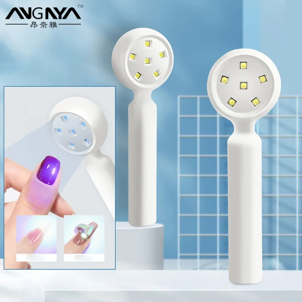 乾燥機Angnya 18Wネイルドライヤー充電式UV LEDランプ爪用ポータブルハンドヘルドネイルドライランプマニキュアネイルアートツール6 LED