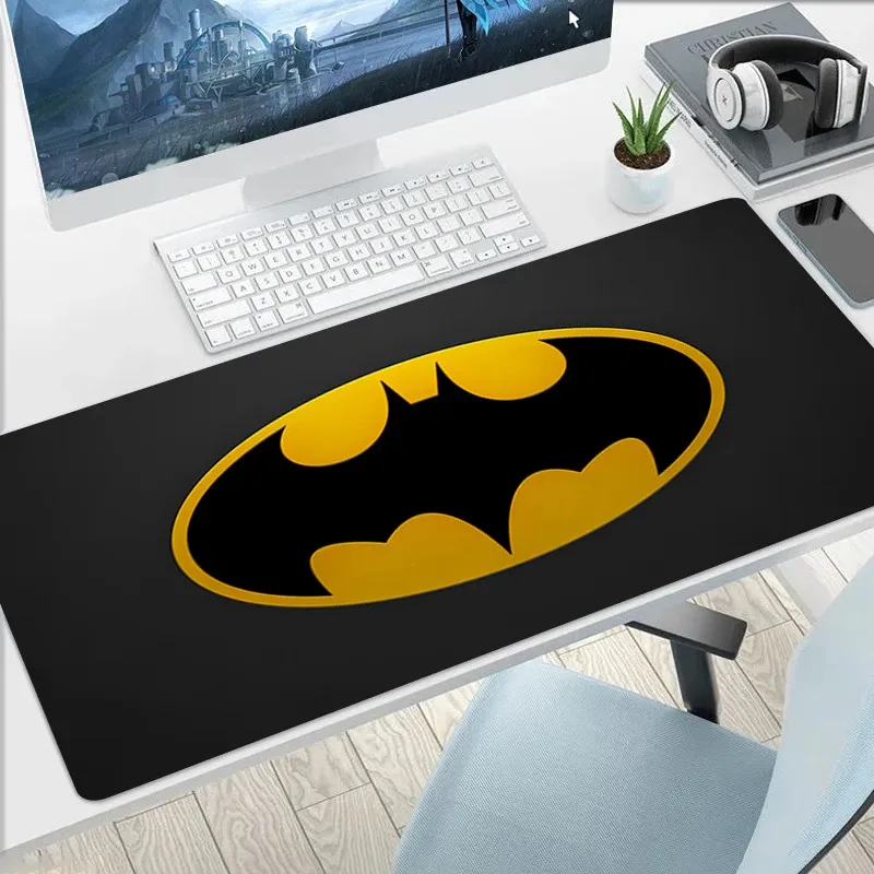 Almofadas acessórios de escritório para tapete de mesa batmanes gaming pad mouse tapete gamer teclado mousepad tapetes mause tapete computador velocidade antiderrapante