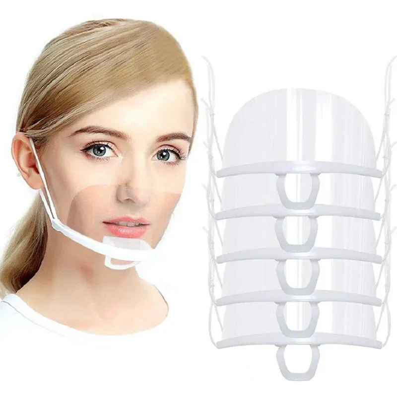 Accessoires 10st Herbruikbaar gezichtsmasker Helder masker Permanente make-up Tattoo Supply Voorkom speeksel Antifog Transparant microblading accessoire