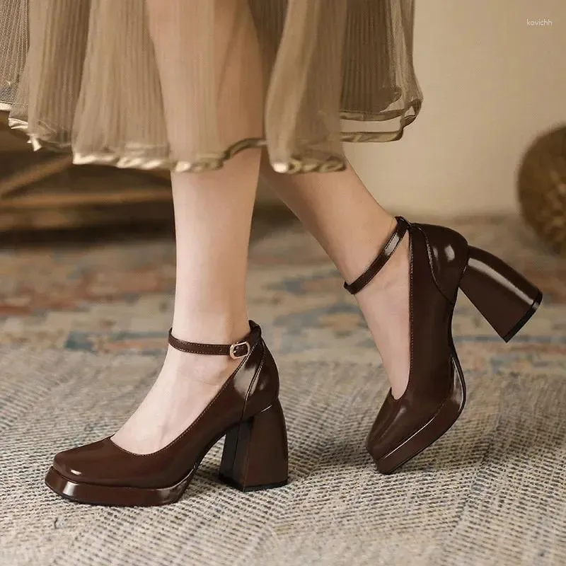 Dress Shoes Super High Heels Pumps Mary Janes Women Female Shoe Summer Footwear Paltform Comfortable Rubber Sole