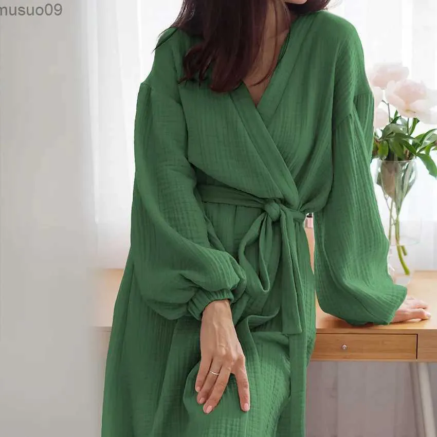 Vêtements à la maison 2022 Couleur solide Pajamas Femmes Robe Gouffes Poupie de salle de bain Pyjamas Couleur solide Pajamas Femmes Pajamasl2403