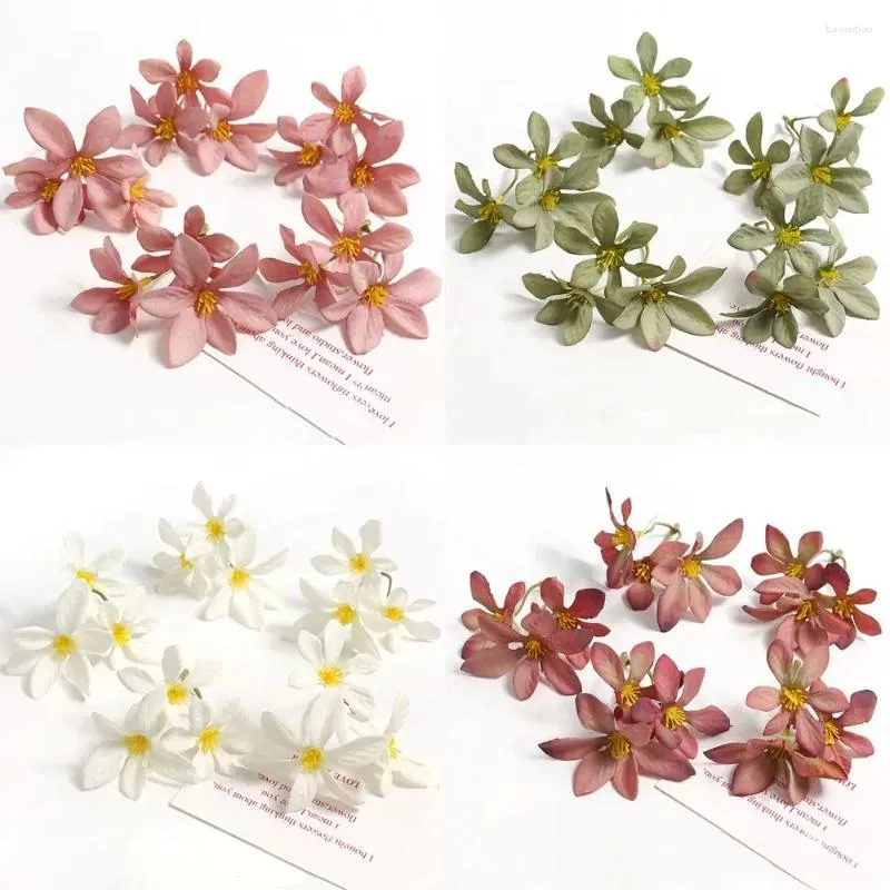 Dekorativa blommor 20st Flower Crown Floret Mini Fake Wall Decorations for Home Decor Wedding