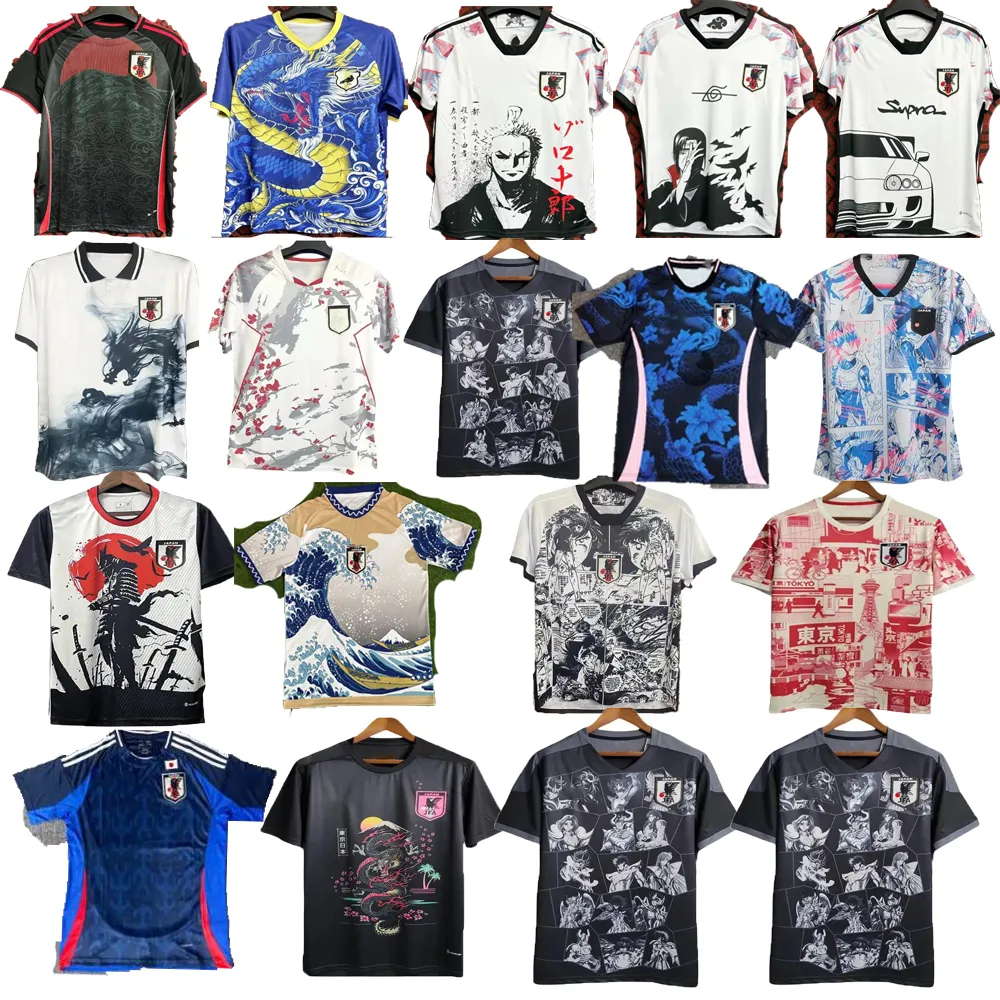 Japan 23/24 Soccer Jerseys Cartoon Isagi Atom Tsubasa Minamino Asano Doan Kubo Ito Man Kit 2023 Japanese Special Uniform Football Shir Fan Version