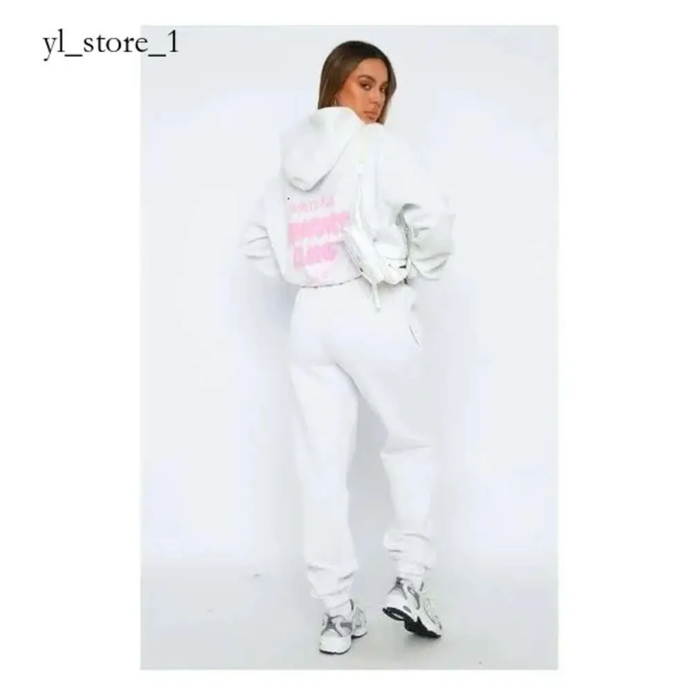 Designer Damen Trainingsanzug Whites Fox Hoodie Set 2-teiliges Set Damen Herren Anzug Sportlich Longwhite Fox Hoodie Frau Whit Fox Pullover Hoodie Einfarbig 5142