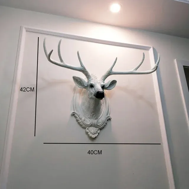 Joogour Set Di 5 Decorazioni Da Parete A Forma Di Testa Di Animale In Resina – Stile Art Déco Vintage, Colore Rame, Per Soggiorno